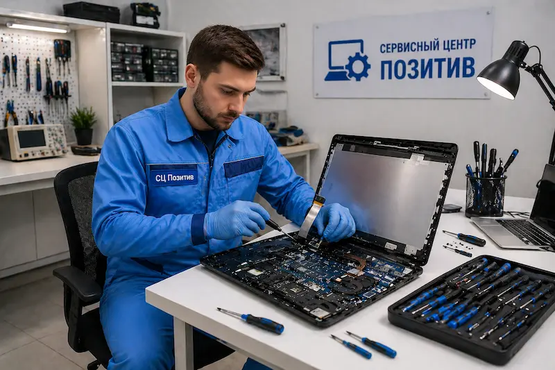 Замена шлейфа матрицы ноутбука в Жуковском