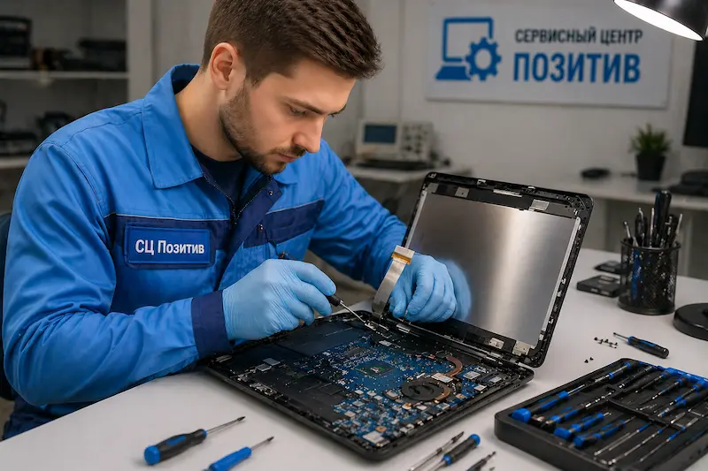 Ремонт шлейфа матрицы ноутбука в Жуковском