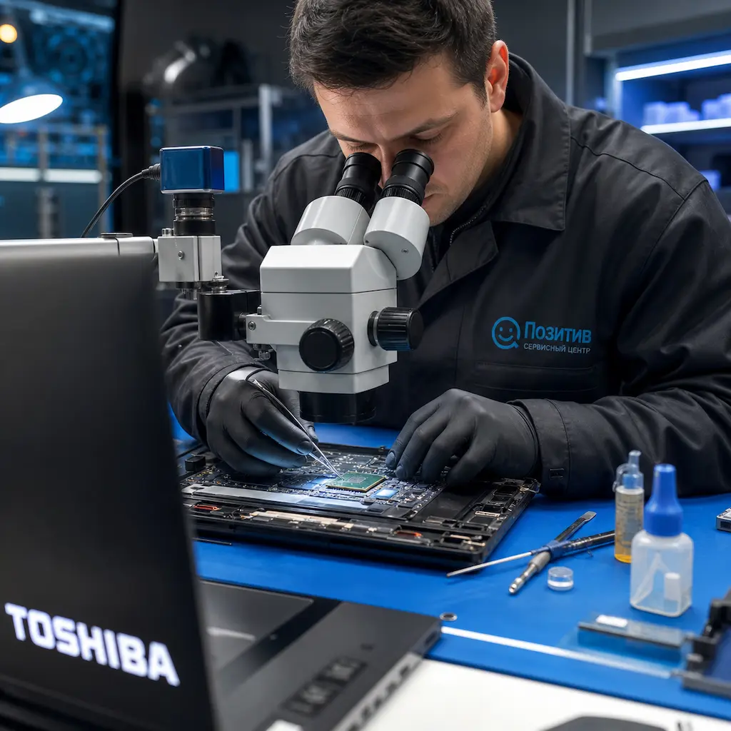 Замена видеокарты ноутбука Toshiba в Жуковском