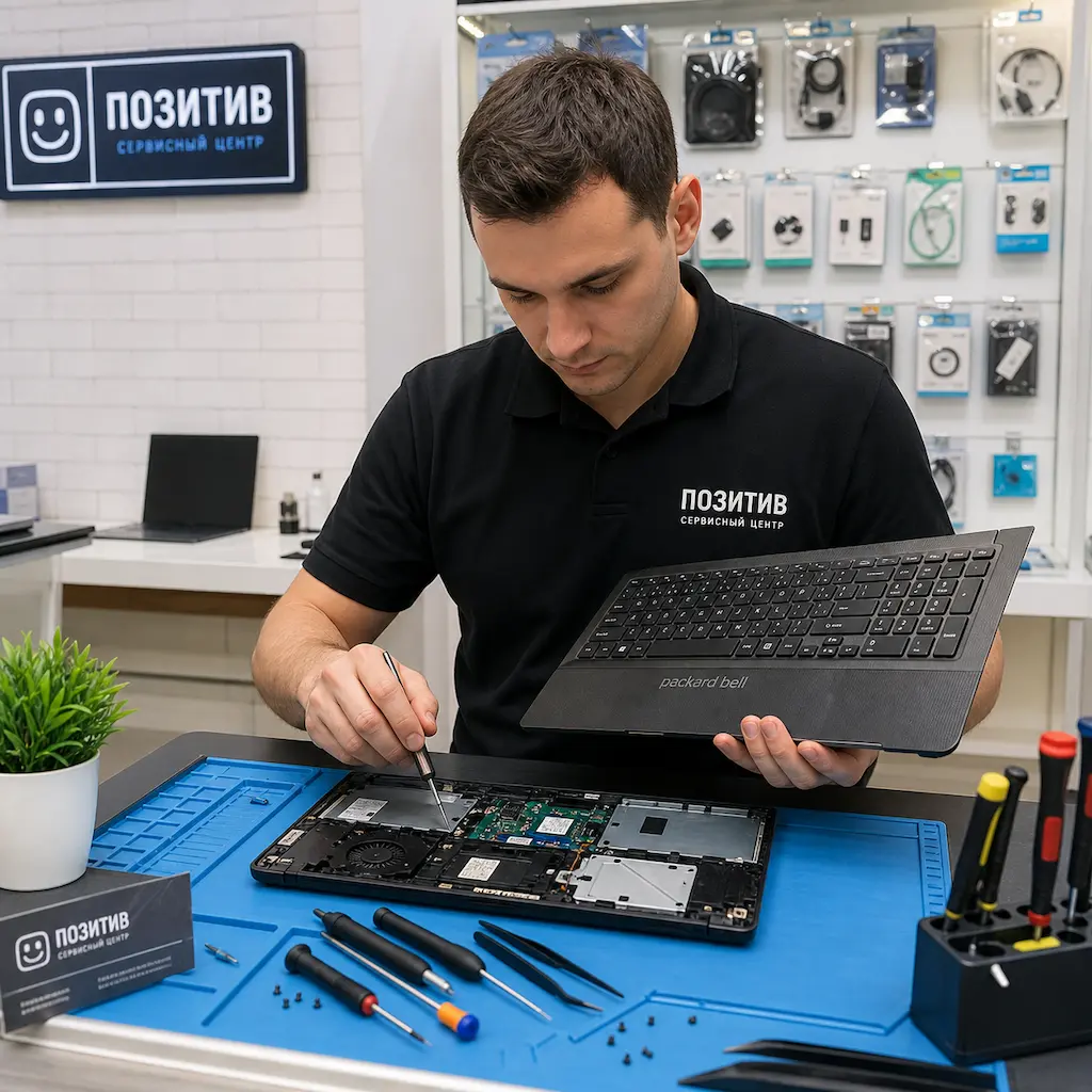 заменить клавиатуру на ноутбуке Packard Bell в Жуковском