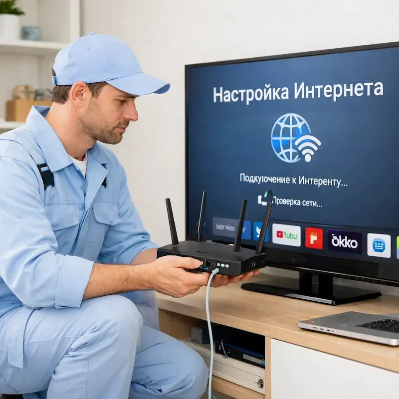 Настройка интернета на телевизоре в Жуковском