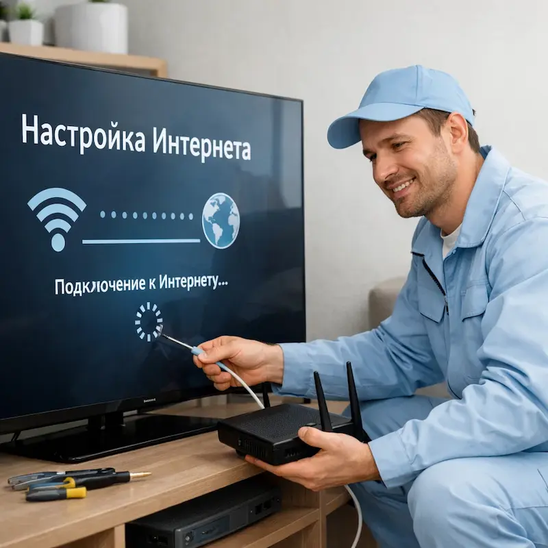 Настройка интернета на ТВ в Жуковском
