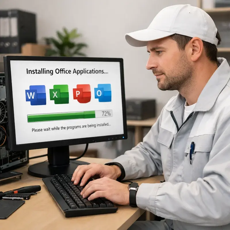 установка офисных программ на компьютер в Жуковском