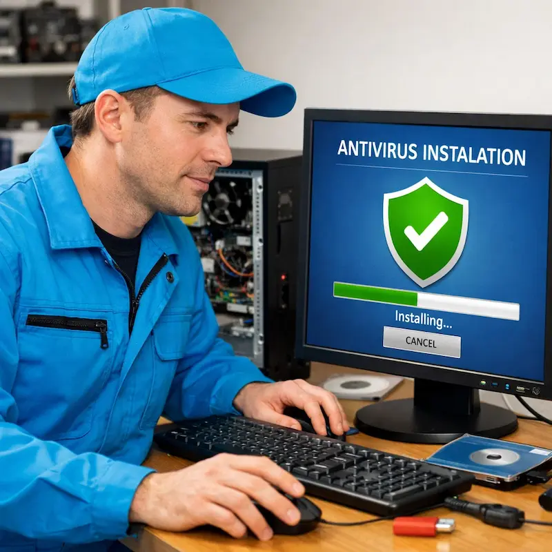 Установка антивируса на ноутбук в Жуковском