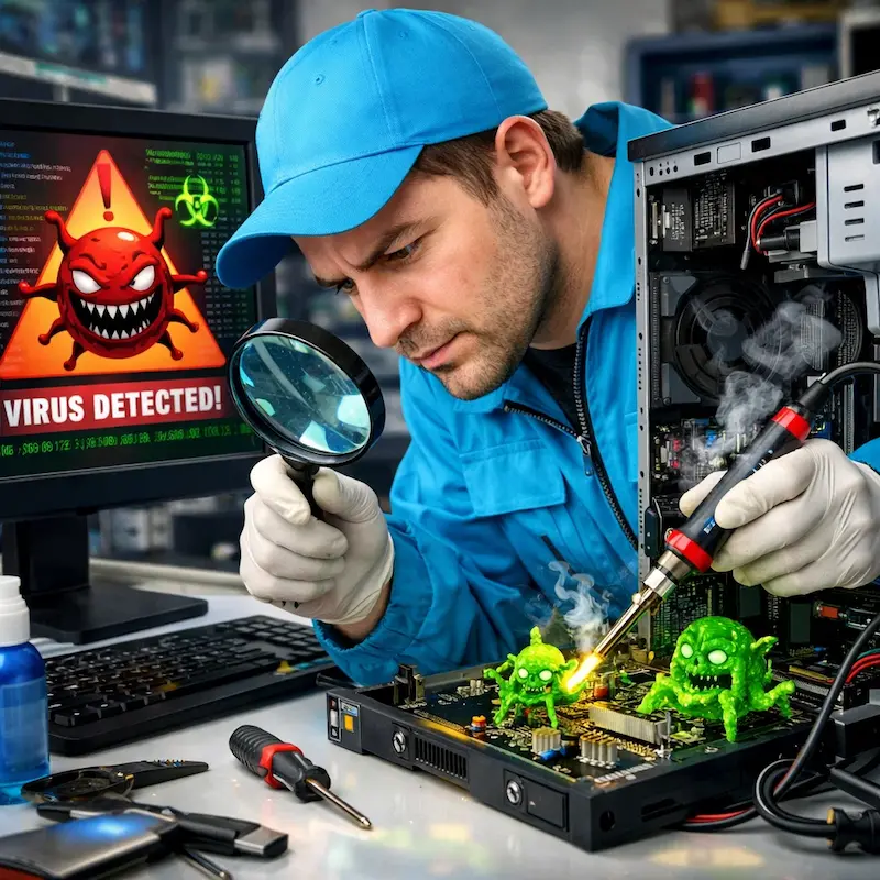 Вылечить компьютерный вирус в Жуковском